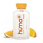 Huma Plus (Double Electrolytes) - Chia Energy Gel, Orange Mango, 24 Gels - Stomach Friendly, Real Food Energy Gels