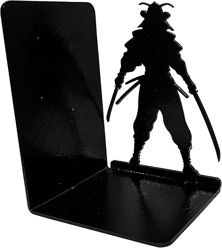 Miniatura 6 de Sujetalibros decorativos de metal para estantes, sujetalibros Samurai, extremos de libros antideslizantes, tapón de libro para decoración del hogar