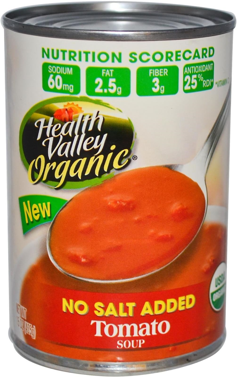 Health Valley Organic Minestrone Soup - No Salt Added - 15 Oz. (Pack of 12)
