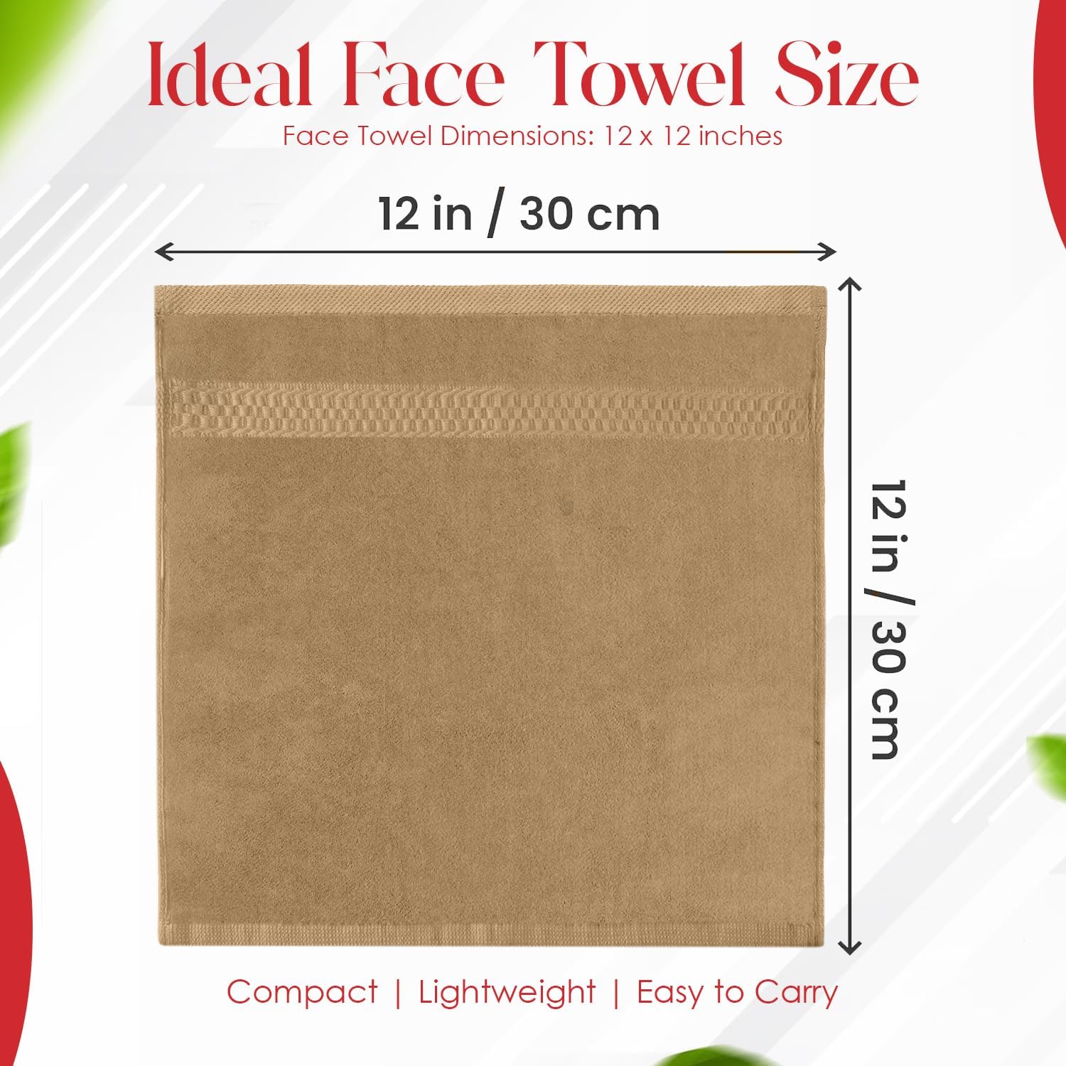 RIVERSIDE 100% Ring Spun Cotton Bath Towels Set of 4 (27x54) & Face Towels Set of 12 (12x12) - Luxury 600 GSM, Ultra Soft, Quick Dry & Highly Absorbent Washcloths for Bathroom, Gym, Spa & Hotel