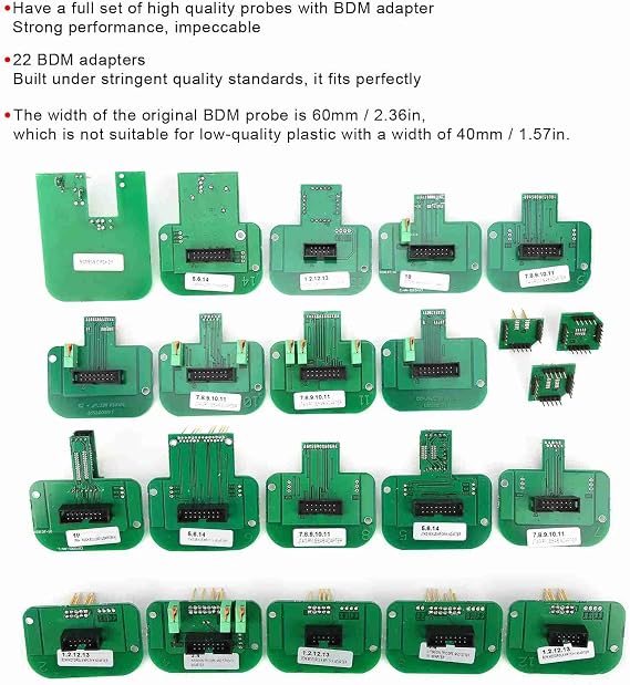 Tbest KTAG, BDM Adapter, BDM Adapter,KTAG Adapters,KTAG,Kess KTAG,22pcs BDM Probe Adapters Chip Tuning Tool Accessory Kit Full Set for KTAG KESS/Traata