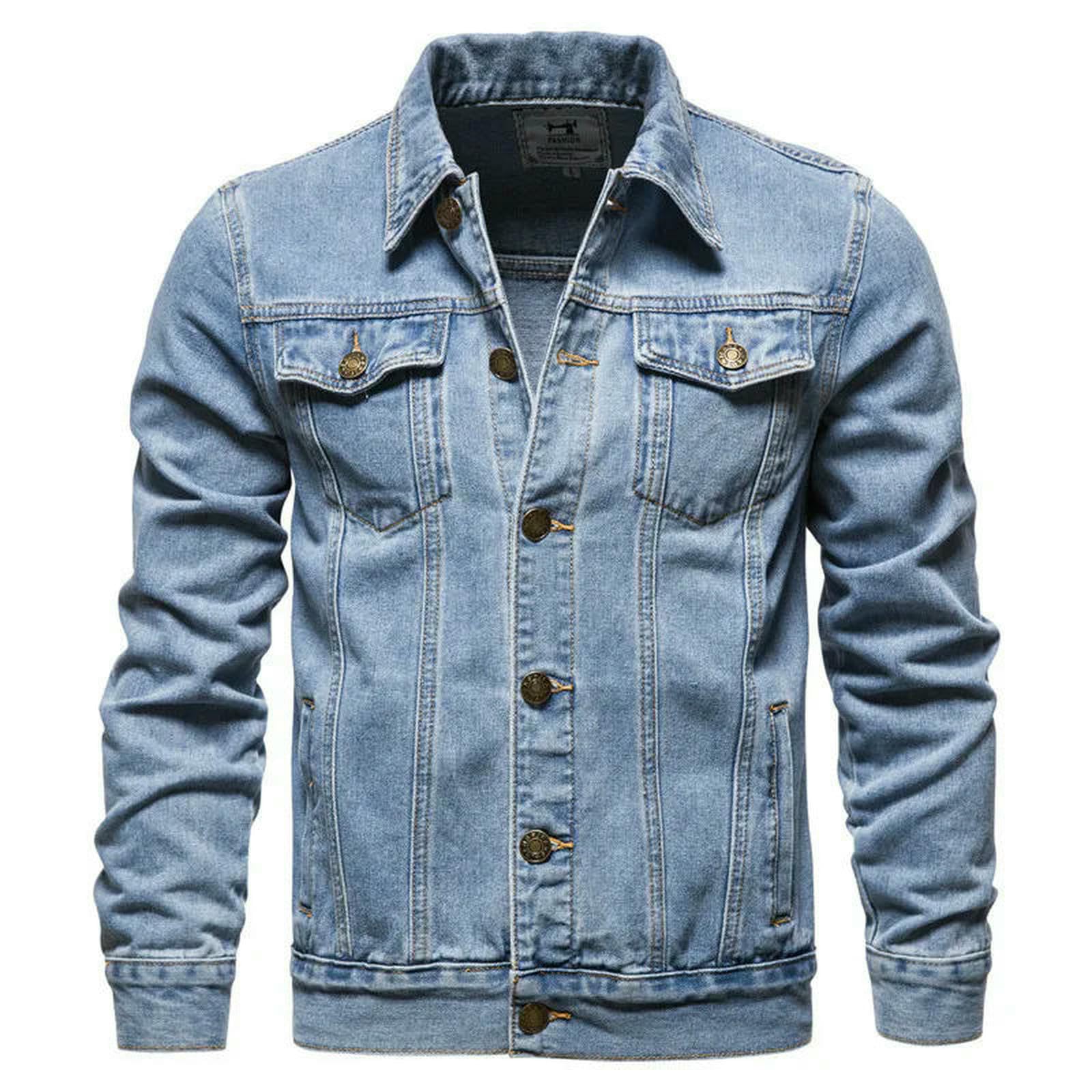 męska kurtka dżinsowa na co dzień męska moda motocyklowa dżinsy kurtki jesienne Lapel Hommes Slim Fit Cotton Coats