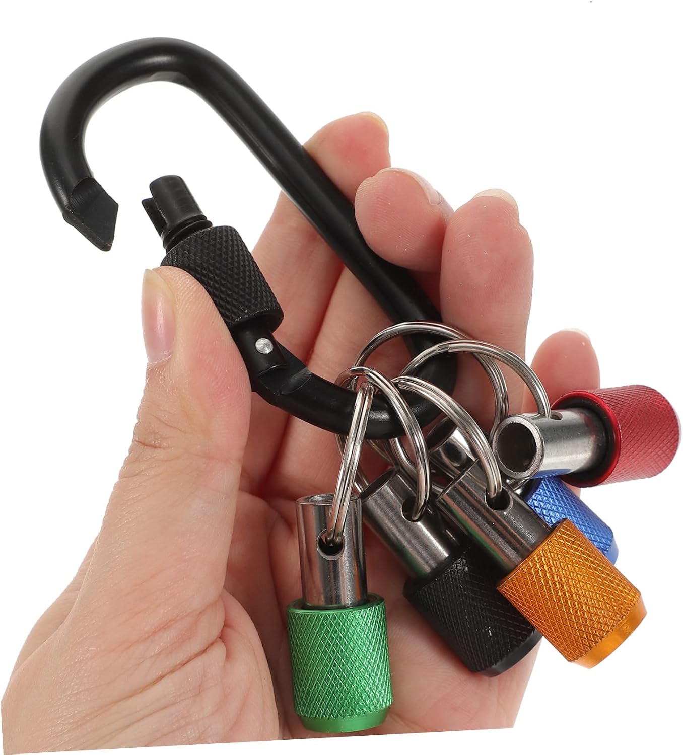 Homoyoyo 3sets Multi Keychain Bit Holder Extension Bar Screwdriver Bits Organizer for Access for Father Day and