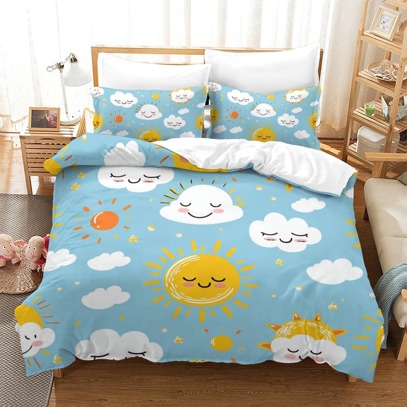 Housse de couette 200x200cm zippée en microfibre pour éliminer la corvée du lit froissé