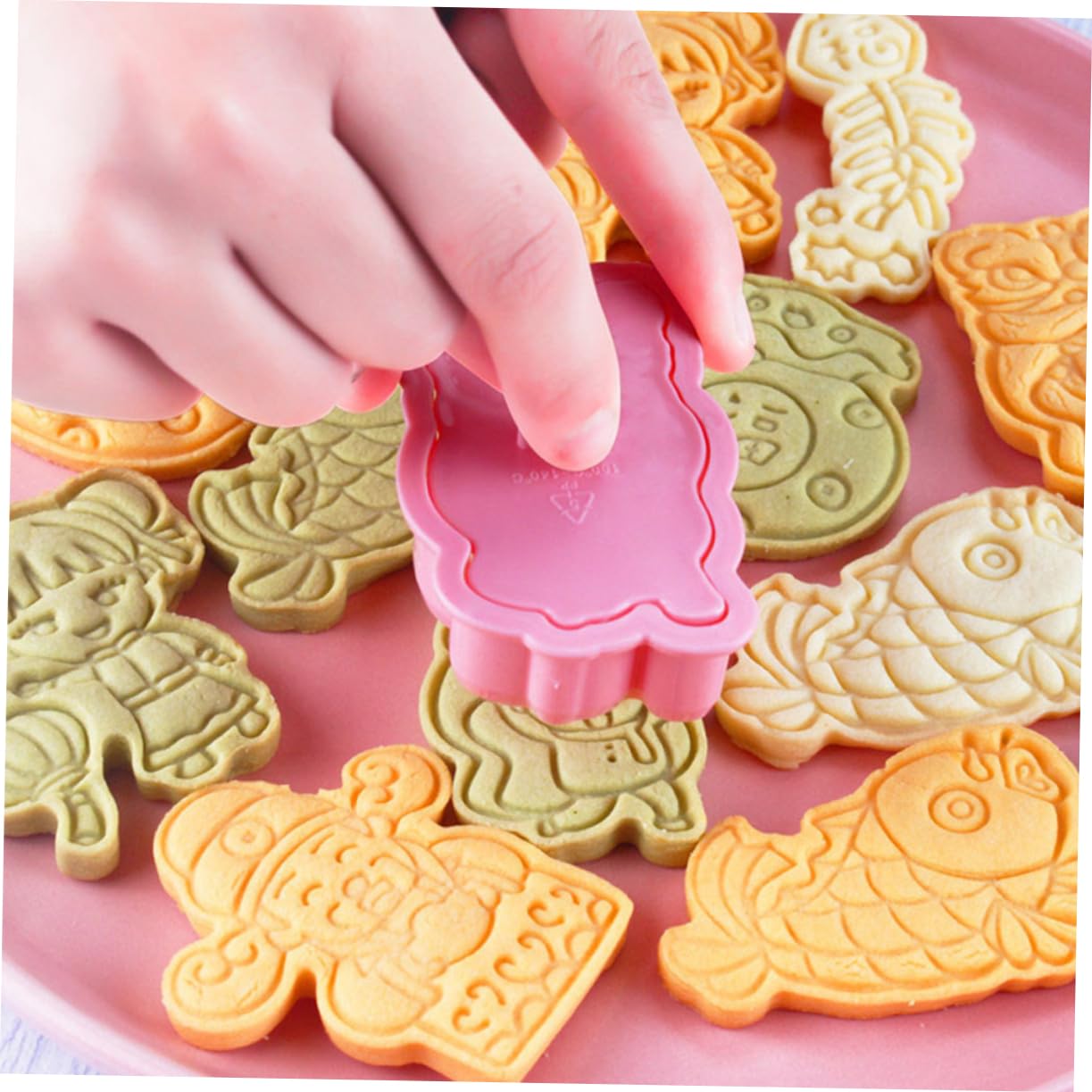 PRETYZOOM 32 Moldes Para Galletas Prensa De Repostería Molde Para Galletas Moldes De Año Nuevo Chino Sello De Prensa Para Galletas Moldes Para Hornear DIY Galletas De