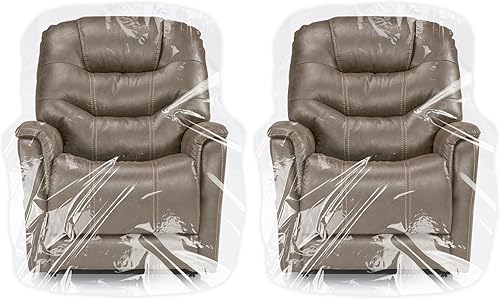 Trinka 2 fundas de plástico para muebles, 4 milésimas de pulgada de grosor, resistentes al polvo, 65 x 43 x 35 pulgadas, protectores de silla extra