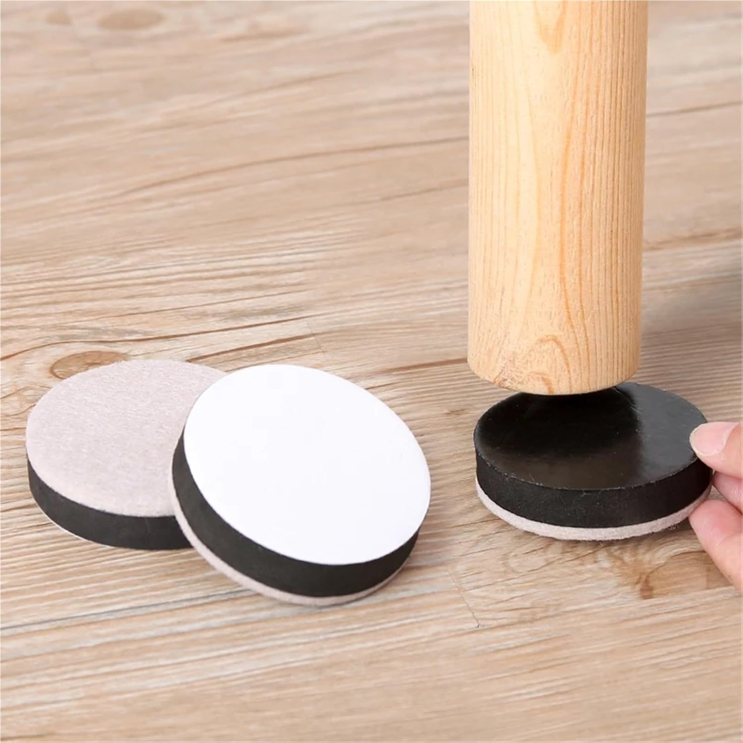 Furniture Sliders for Hardwood Floors 100PCS Furniture Pads Thick Felt Furniture Helper Sliders Heavy Duty Hard Surfaces Chair Sofa Leg Feet Floor Protectors