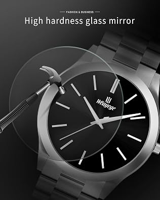 Men Watches Fashion Stainless Steel Analog Quartz Watches Business Waterproof Wristwatch,Best Gift for Men