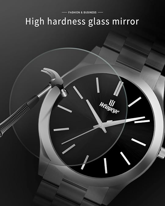 Men Watches Fashion Stainless Steel Analog Quartz Watches Business Waterproof Wristwatch,Best Gift for Men