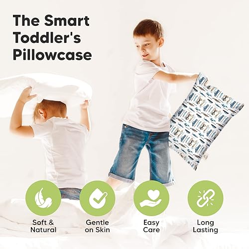 Miniatura 6 de KeaBabies Funda de almohada para niños pequeños de 13 x 18 pulgadas, funda de almohada de algodón orgánico para niños, niñas, funda de algodón suave