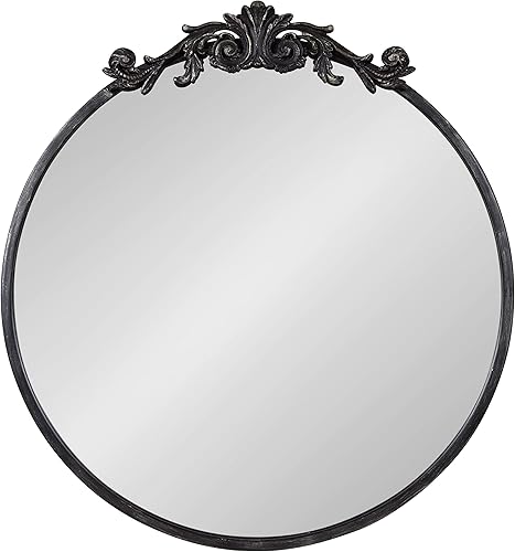 Miniatura 9 de Kate and Laurel Arendahl - Espejo de pared ovalado glamoroso adornado, 18 x 24, oro antiguo, hermoso espejo bohemio para pared