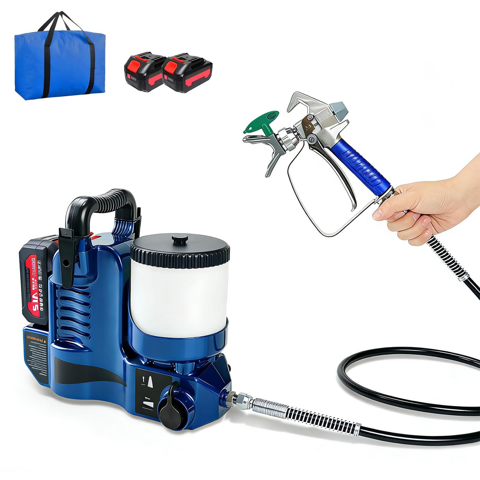 Pistola de pintura para muebles y paredes con kit de dos baterías incluidas