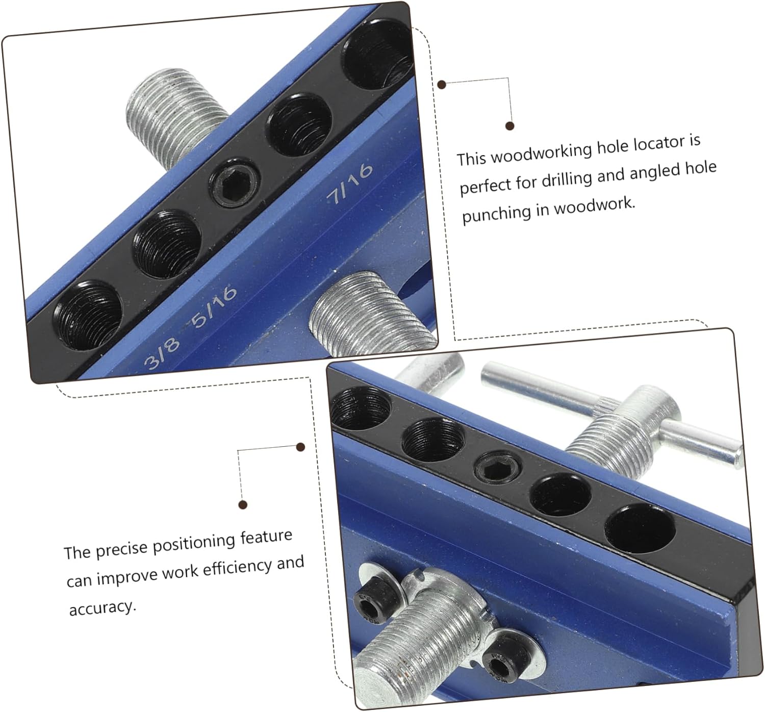 Angoily Accurate Positioning Pocket Hole Woodworking Tool Metal Scribe Drill Locator Carpentry Tools