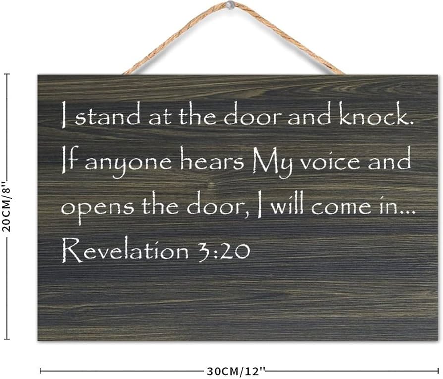 LIVE IN VERSE ～THE BEST～ Amazon.com: Bible Verse Wooden Sign Revelation 3:20 I Stand at The