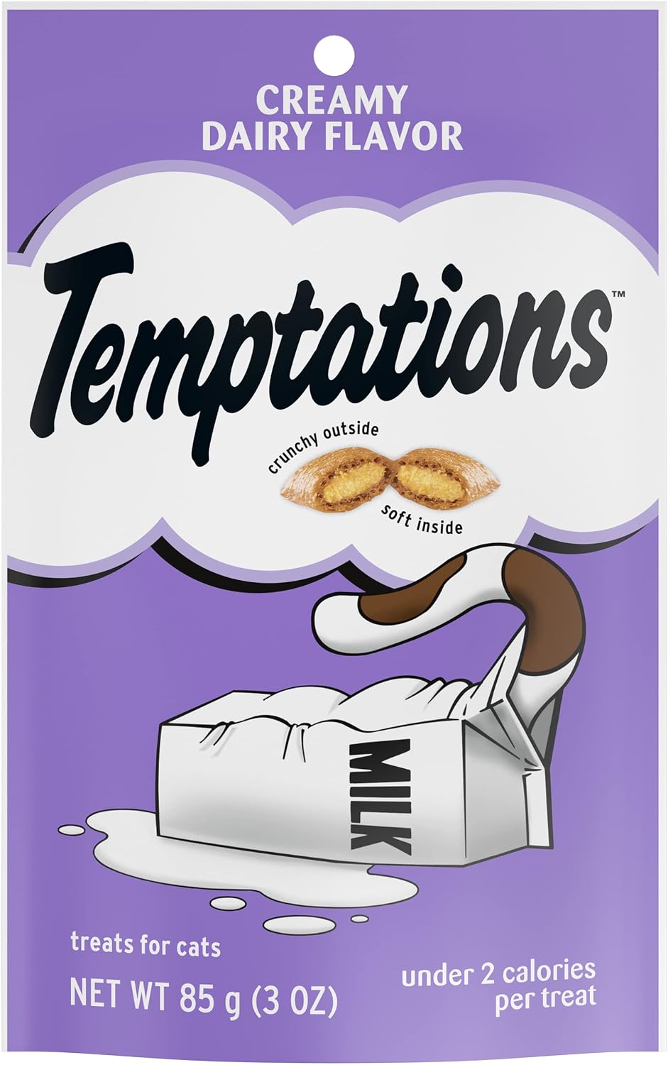 TEMPTATIONS Classic Treats for Cats Creamy Dairy Flavor 3 Ounces (Pack of 12)