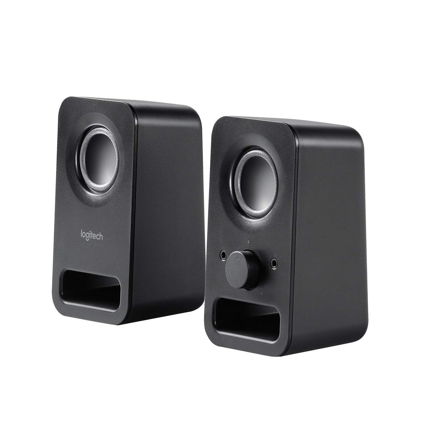 Logitech Z150 Sistema de Altavoces Compacto, Entrada Audio 3.5 mm, Controles Intregados, Toma Auriculares, Enchufe EU, Ordenador/Smartphone/Tablet/Reproductor de Música, Negro