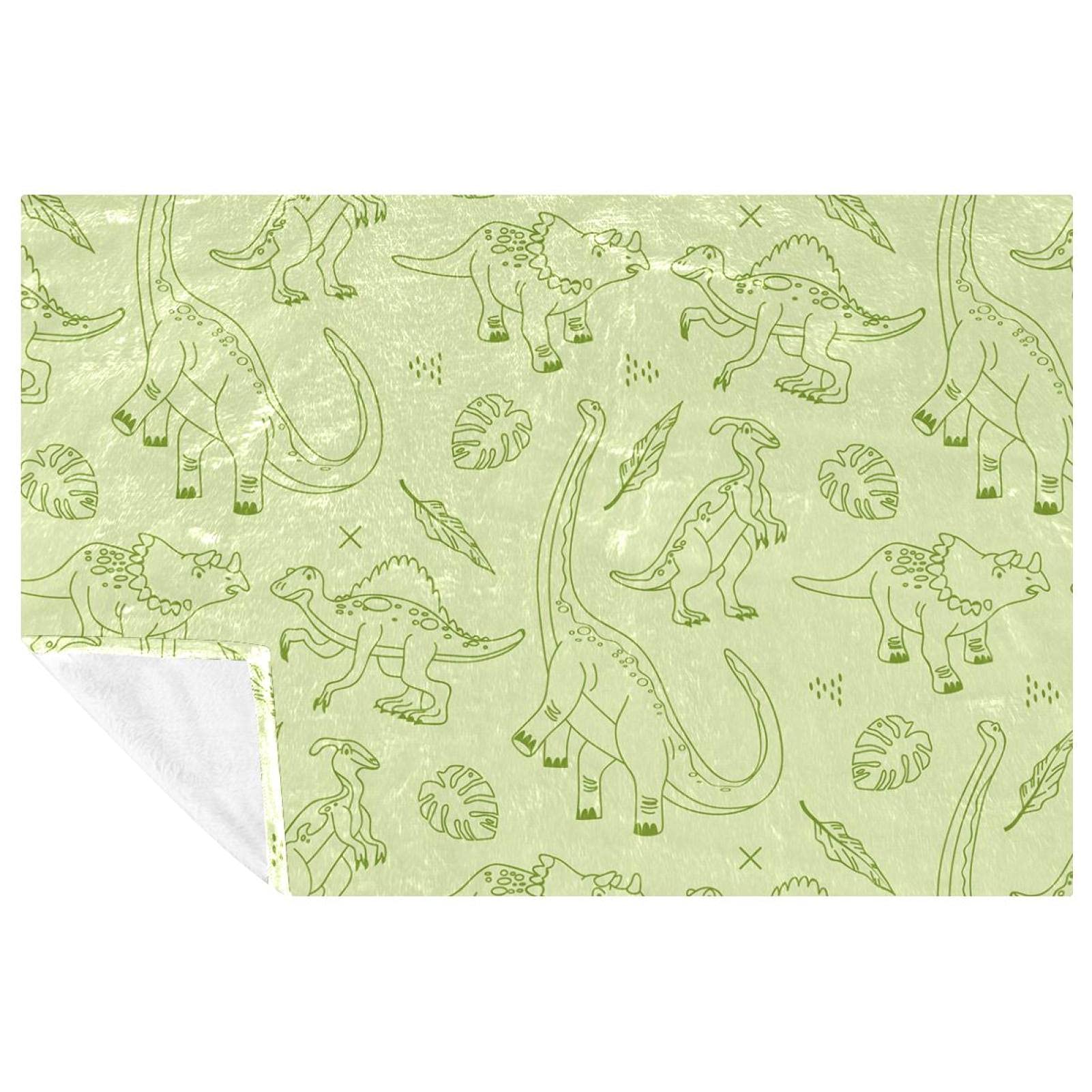 Couverture dinosaure 150x100 cm contre le froid en camping ou sur canap&eacute;