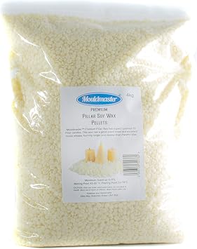 Mouldmaster Premium Pillar Soy Wax Pellets 4 KG, White/Cream, 4KG, MP10
