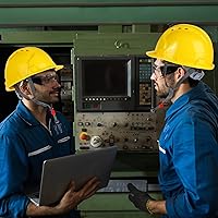 Vista 7 de Leumoi Cascos de seguridad de suspensión de 4 puntos, cascos de seguridad a granel, cascos de construcción de ABS, cascos de trinquete ajustables