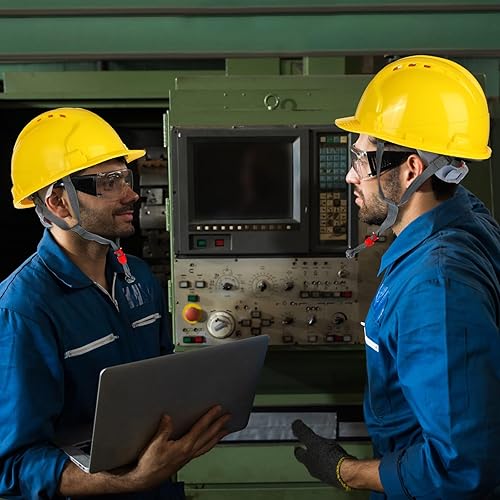 Miniatura 7 de Leumoi Cascos de seguridad de suspensión de 4 puntos, cascos de seguridad a granel, cascos de construcción de ABS, cascos de trinquete ajustables