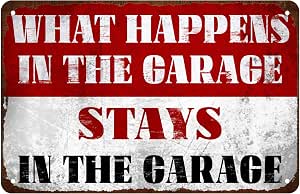 Funny Man Cave Metal Tin Sign – “What Happens In The Man Cave Stays In The Man Cave” (8x12 Inches) - View #4