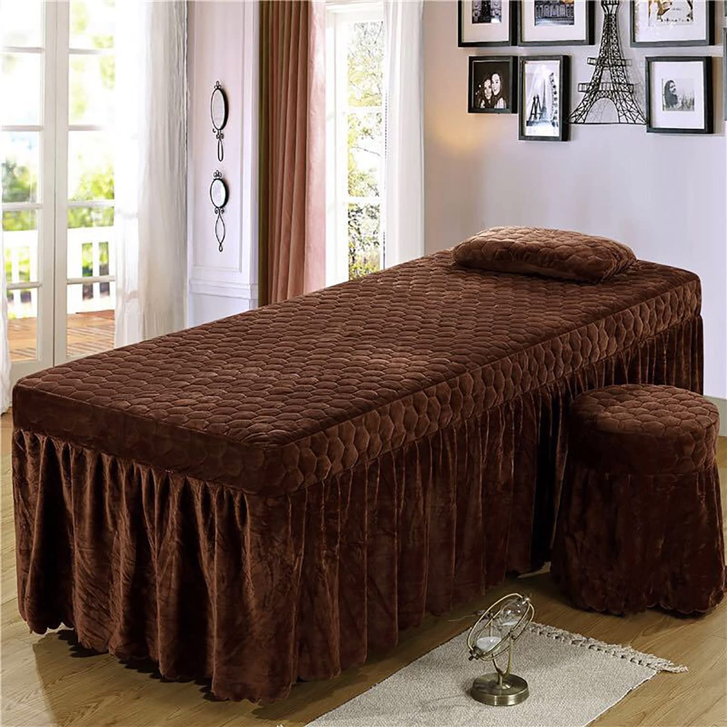 Colchas de belleza para mesas de masaje y tratamientos de estética en centros de spa