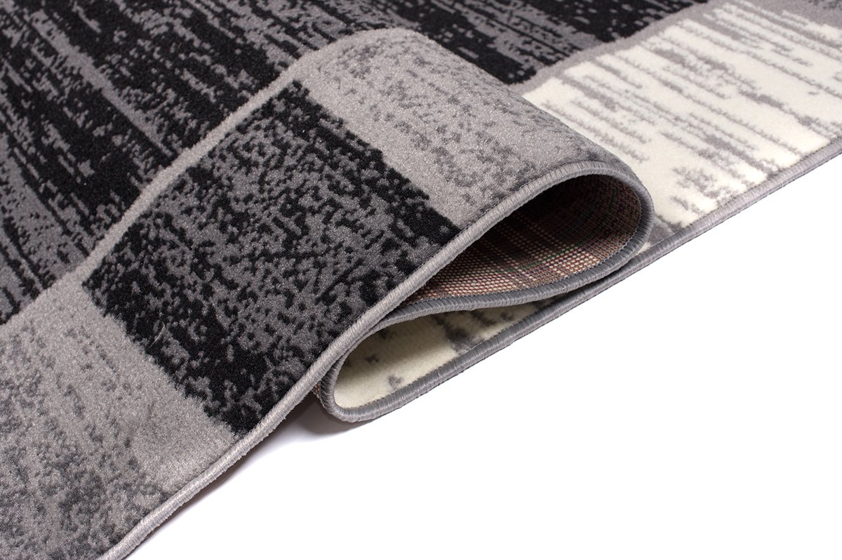 Mazovia Tappeto Salotto Geometrico e Moderne Pelo Corto - Tappeti Soggiorno Turchi Originali - Tappeti Camera da Letto - Tappeti Salotto Grandi Dimensioni - Grigio 120 x 170 cm