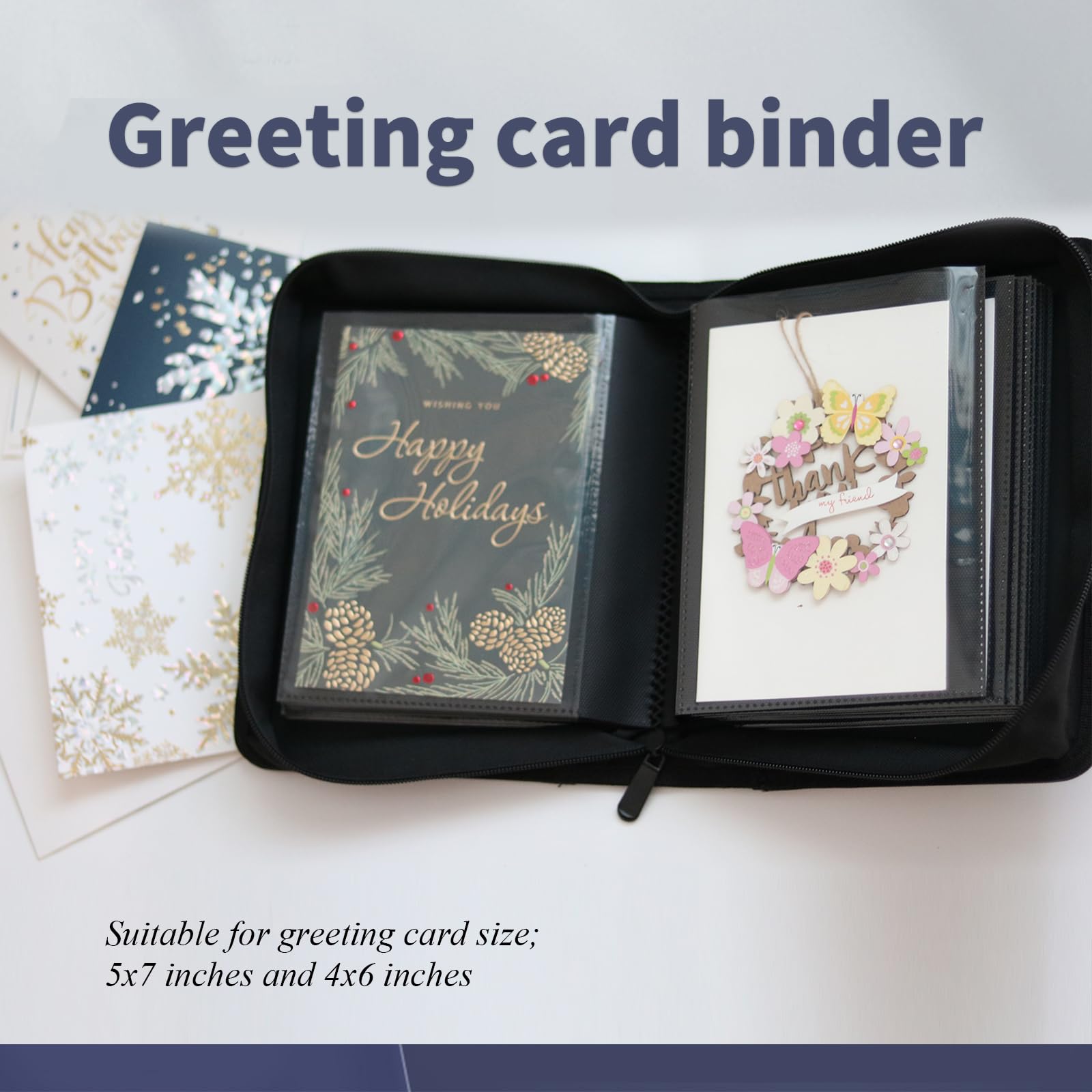Magiarcana 82 Pocket 5x7 Greeting Card Organizer Album,Christmas Card Book