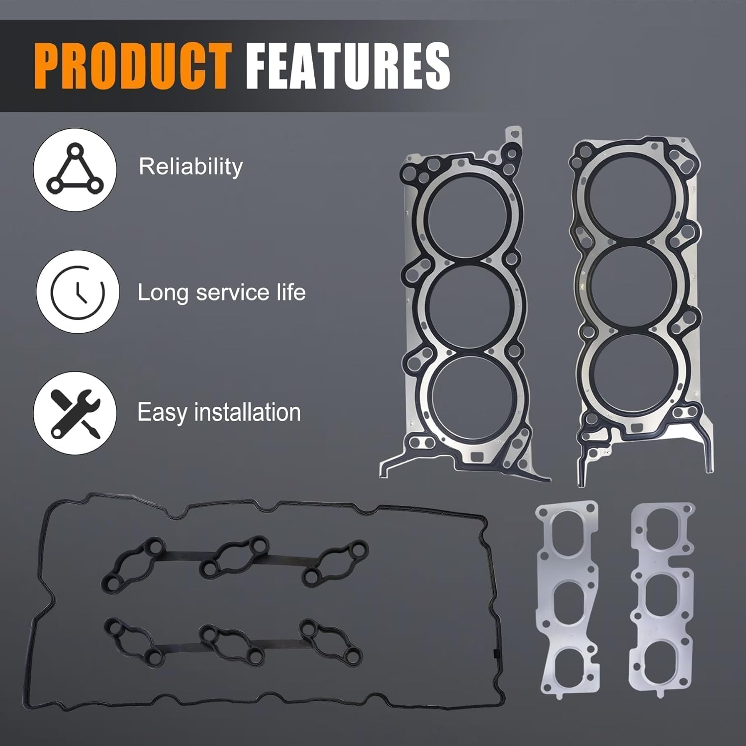 3.3L 3.5L Engine Head Gasket Set Cylinder Head Gasket Kit For Kia Sedona Sorento Cadenza 2011-2020 For Hyundai Azera Santa Fe 2010-2019 V6 2010-2019 Replace 223113CGA0 22311-3CGA0 22311-3CGA5