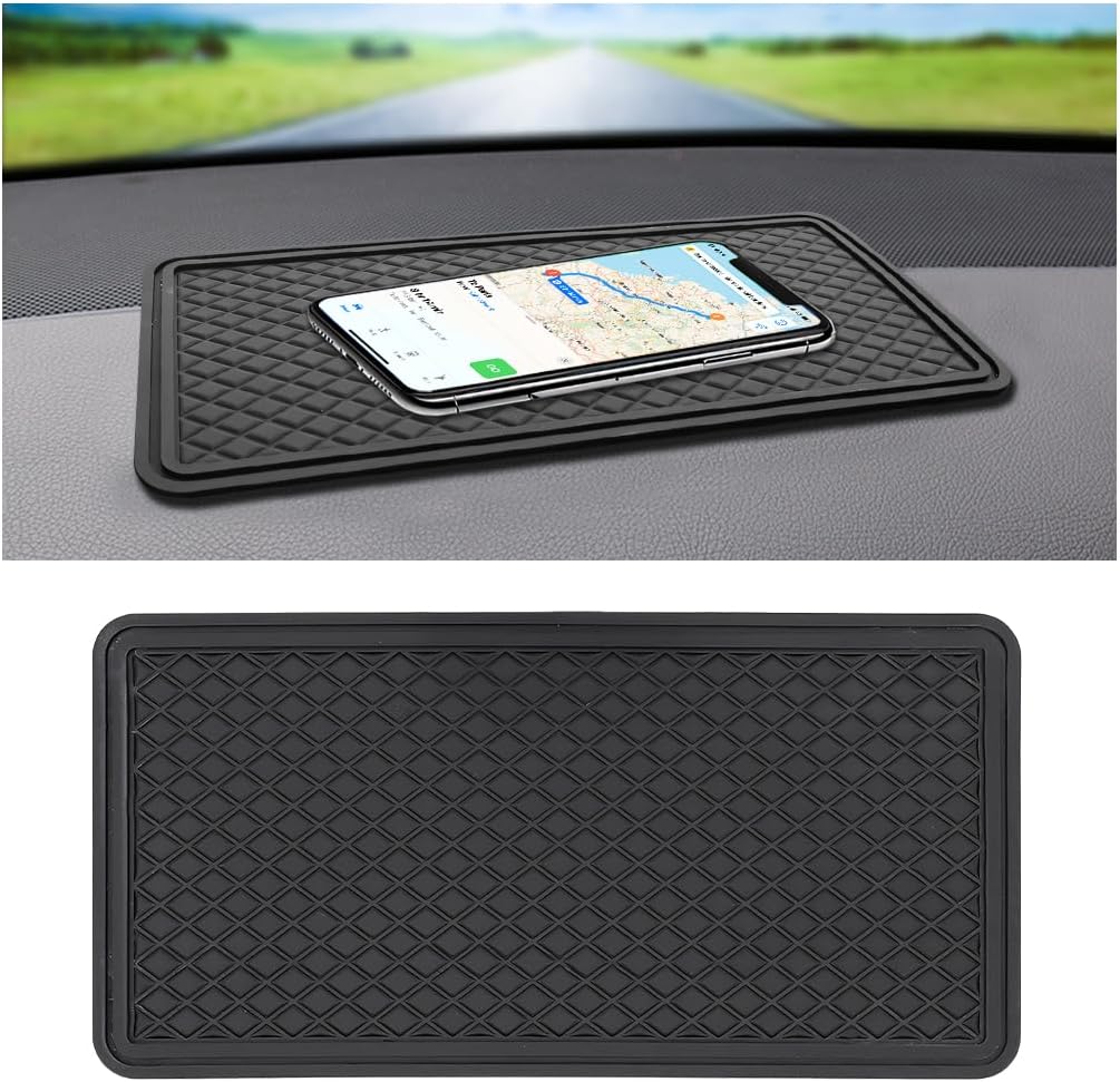 HZEL Car Dashboard Non Slip Mat, Vehicle Dash Grip Pad Pad for Phone Sunglasses Electronic Devices, Anti-Slide Sticky Automotive Gripping Mat Accessories, Universal for SUV, Sedan, Truck