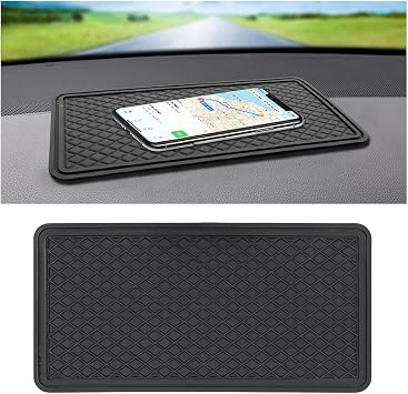 HZEL Car Dashboard Non Slip Mat, Vehicle Dash Grip Pad Pad for Phone Sunglasses Electronic Devices, Anti-Slide Sticky Automotive Gripping Mat Accessories, Universal for SUV, Sedan, Truck