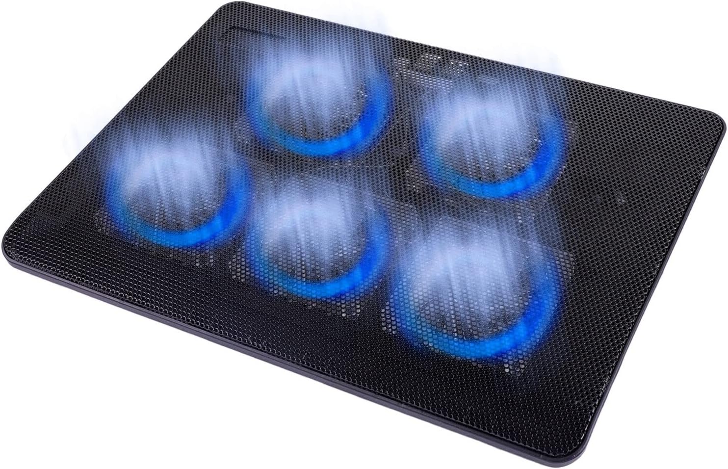 SANOXY New 2 USB Port 5 Angle Laptop Notebook Cooling Cooler Pad & Stand Combo with 1 Large Fan for Your up to 17 inch Apple MacBook Pro, Notebooks, Laptops (1 Large Fan 2 Port 5 Angle Black)