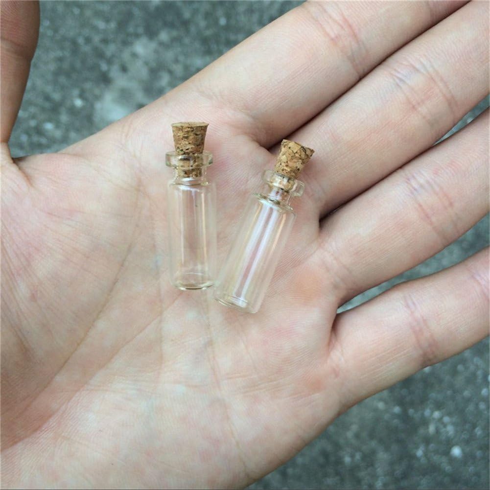 100pcs 1ML Cute Mini Glass Bottle With Corks Transparent Empty Small Wishing Bottle Decoration Crafts Glass Vials Jars (1ml (10x28x5mm)) image 4