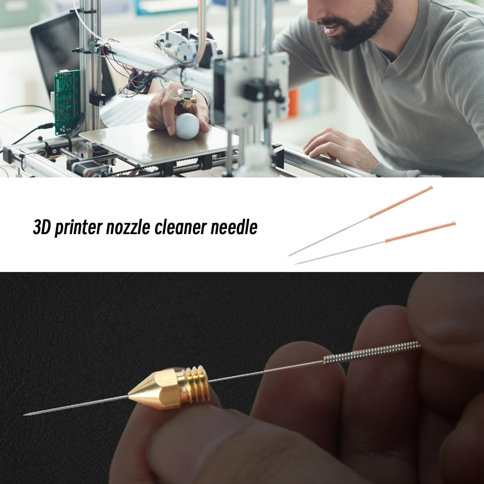 Giantree 60-teiliges 3D-Drucker-Düsenreinigungsset – Nadeln Von 0,15 Bis 0,4 Mm, Edelstahl, Flexibel & Langlebig