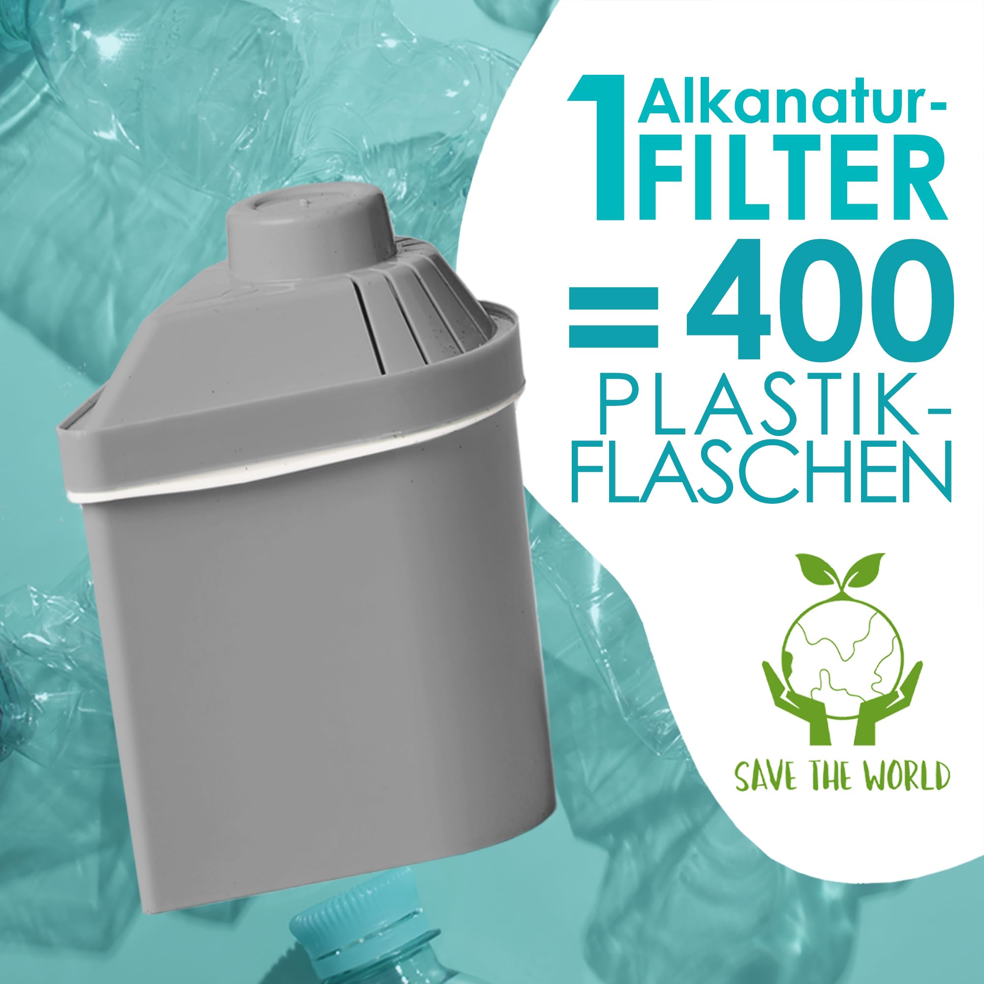 3 Zeolithfilter 400 L für Wasserfilterkanne Entfernt Chlor & Schwermetalle