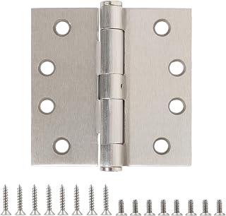 TDCHINGES Exterior Brushed Nickel Door Hinges 4 Inch x 4" NRP Heavy Duty | 2 Pack Interior Residential Commercial Hinges Bifold Entry Front Guest Room Solid Wooden Doors Hardware Home Decor Essentials