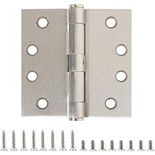 TDCHINGES Exterior Brushed Nickel Door Hinges 4 Inch x 4" NRP Heavy Duty