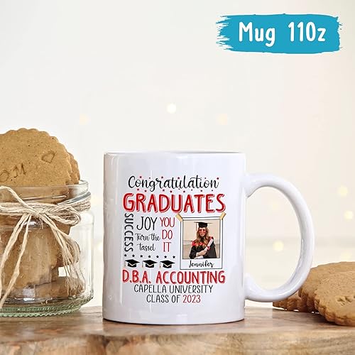 Vista 45 de And So The Adventure Begins - Taza de graduación personalizada, taza de graduación personalizada con nombre, regalos de graduación, taza de clase