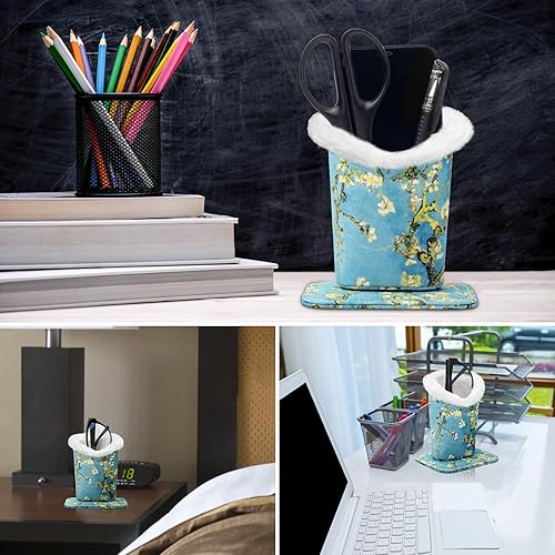 Miniatura 5 de Face Shadow Plush Lined Eyeglass Holder Stand with Magnetic Base Anti-scratch Protective Glasses Holder Case for Nightstand