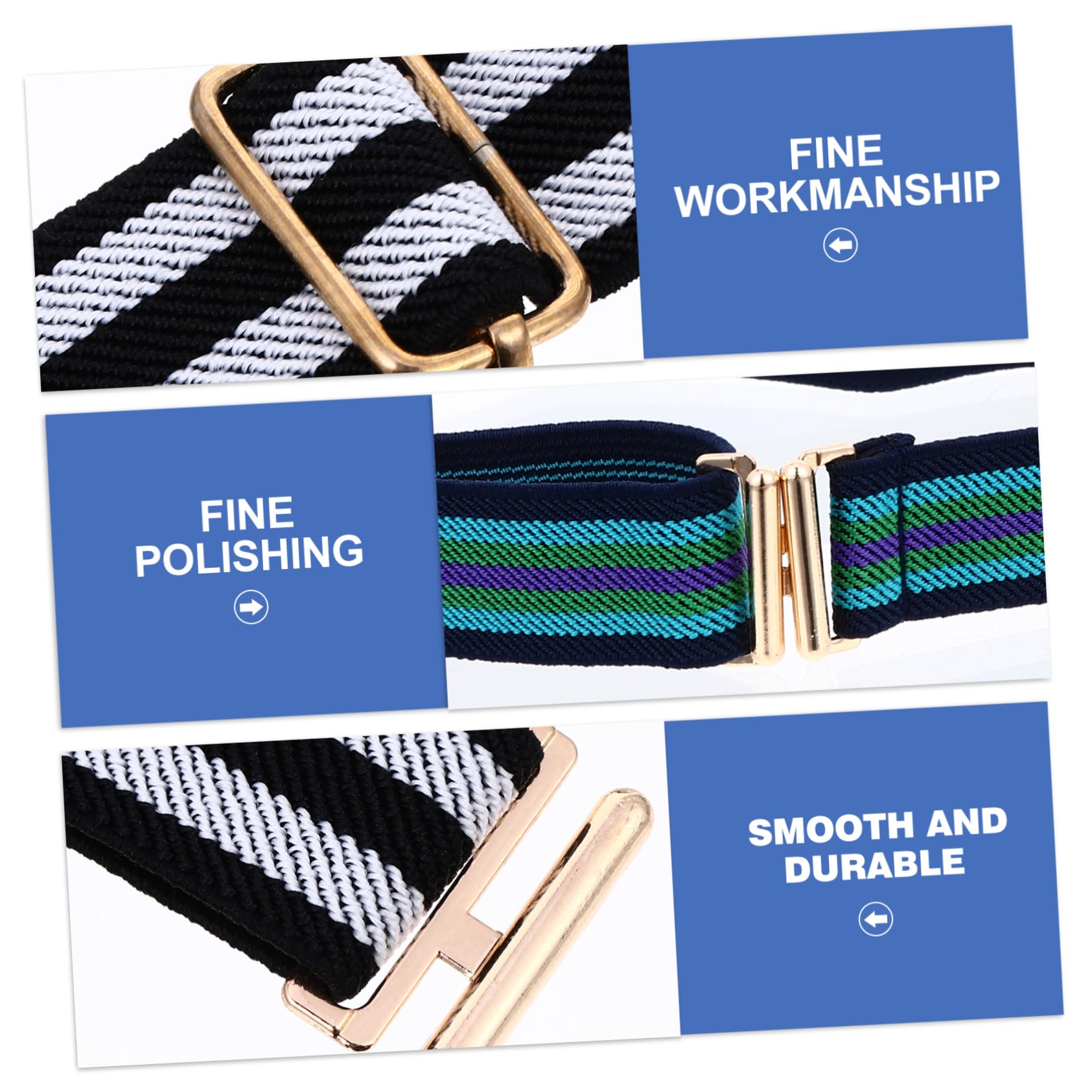 Didiseaon 3 Sets 3 Pcs Adjustable Kids Waist Belts Elastic Buckle Belts for Boys/girls for School Casual