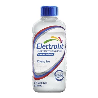 Electrolit, Electrolyte Beverage, Cherry Ice, 21 Fl Oz (12 Pack) | Hydration Sports Drinks with Electrolytes, Magnesium, Calcium & Potassium, Recovery Drink for Post Workout