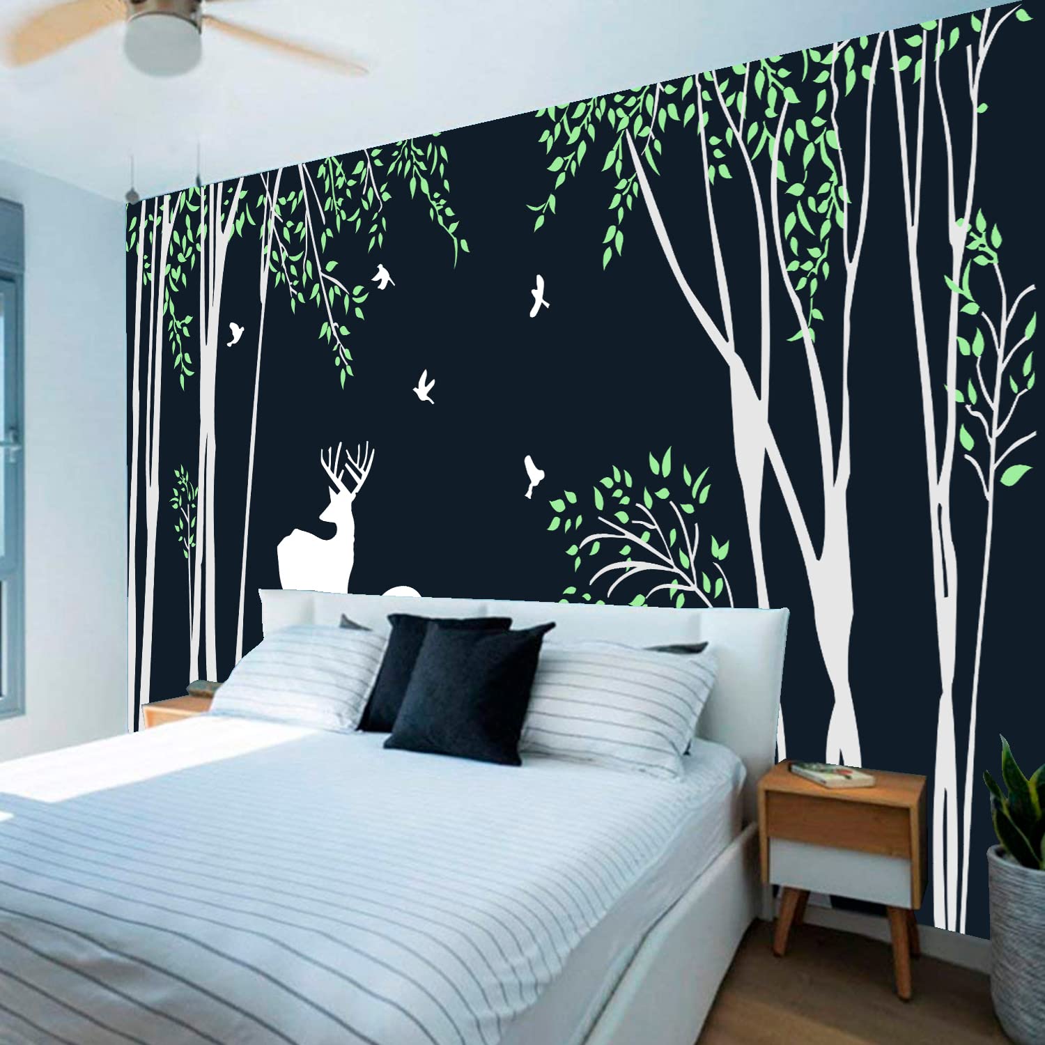 Kayra Decor Stencil for Wall Painting - Latest Forest Tree Wall Design (12 feet Width x 10 Feet Height) Stencil Design Size - (147 inch Width x 96 inch Height) (KDS90046-L) (B07RJZ41P5) Amazon Price History, Amazon Price Tracker