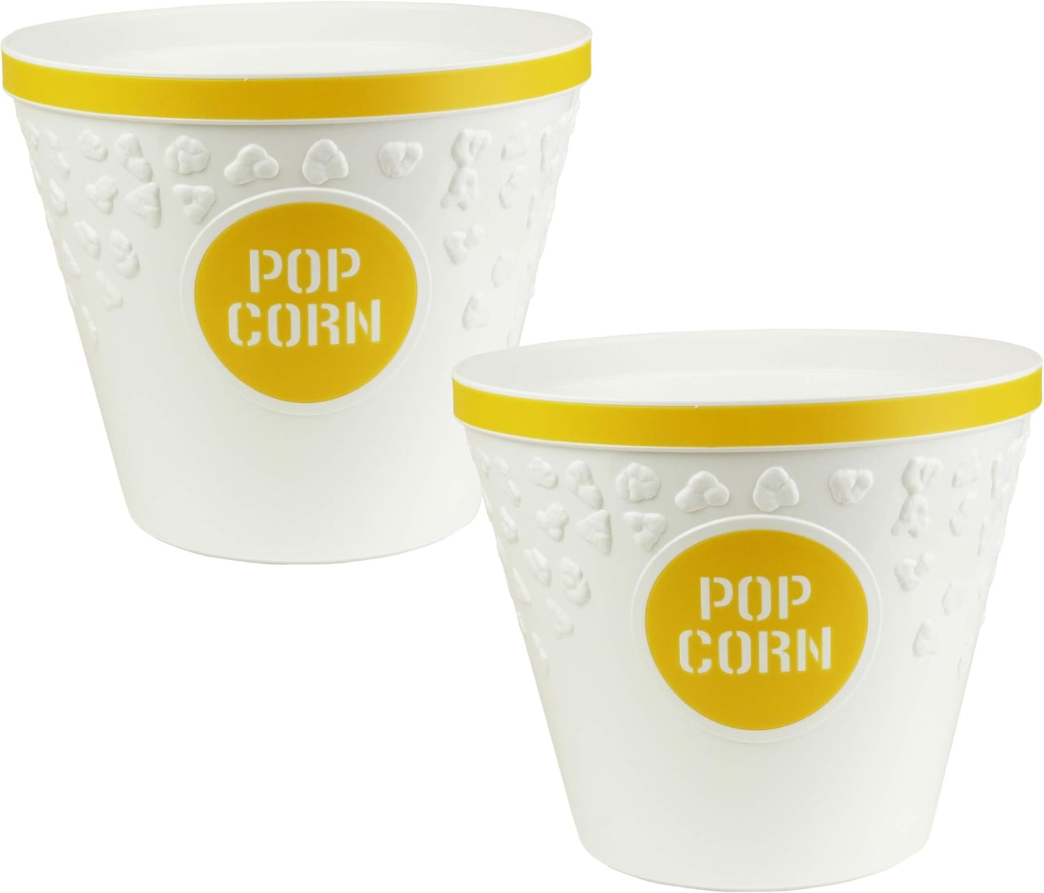 Hutzler Popcorn Buckets, set of 2, Red