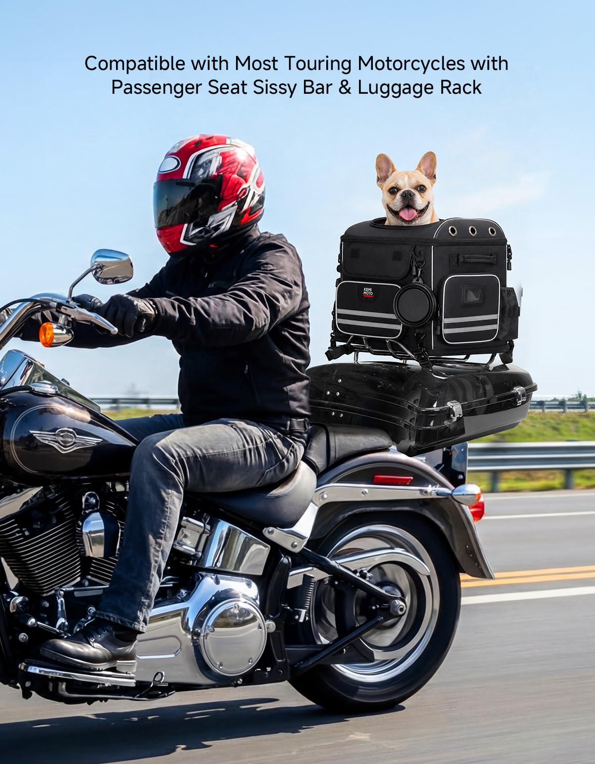 Amazon | KEMIMOTO (ケミモト) バイク用ドッグキャリア 28ポンドまでの