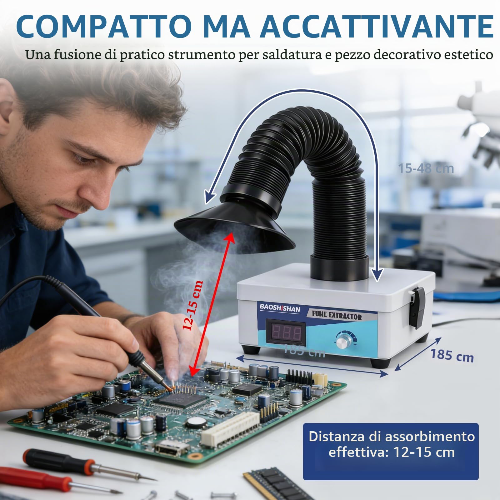 BAOSHISHAN Aspiratore fumi di saldatura, eliminazione fumi