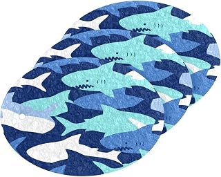 Camouflage Sharks Blue Kitchen Sponges Cleaning Dish Sponges Non-Scratch Natural Scrubber Sponge for Kitchen Bathroom Cars, pack of 3