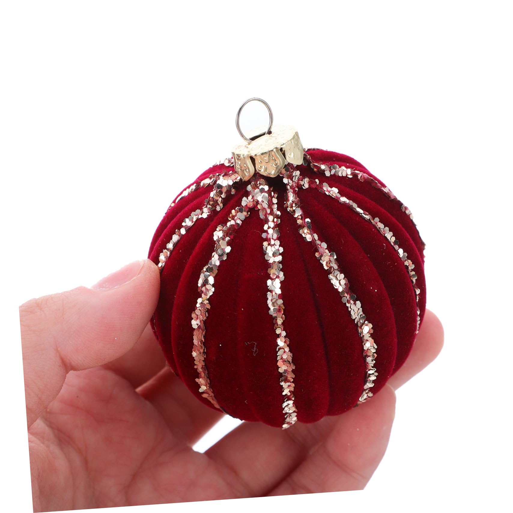 16 Piezas Bolas de Navidad Bolas Inastillables con Acabado Aterciopelado Rojo para Decoración Colgante Árbol Festivo Hogar