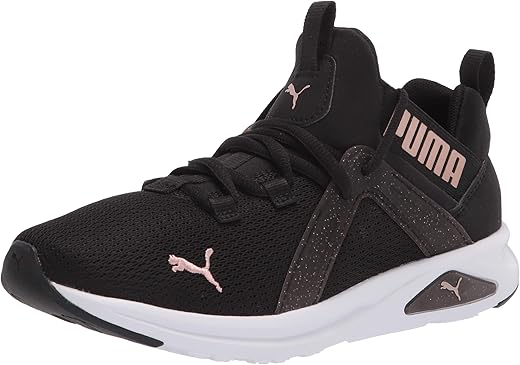 PUMA Women's Enzo 2's Running Shoe, Black-Rose Gold, 8