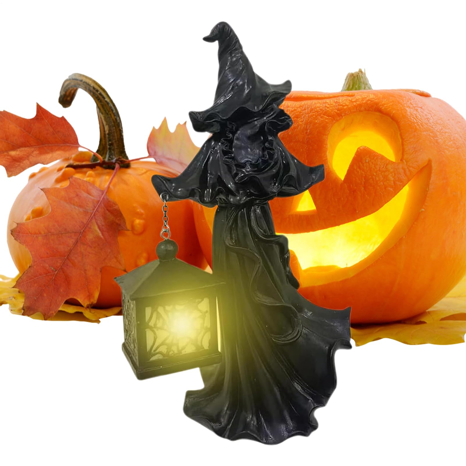 Figurines de sorcière d'Halloween lumineuses pour remplacer les décorations fragiles en plastique