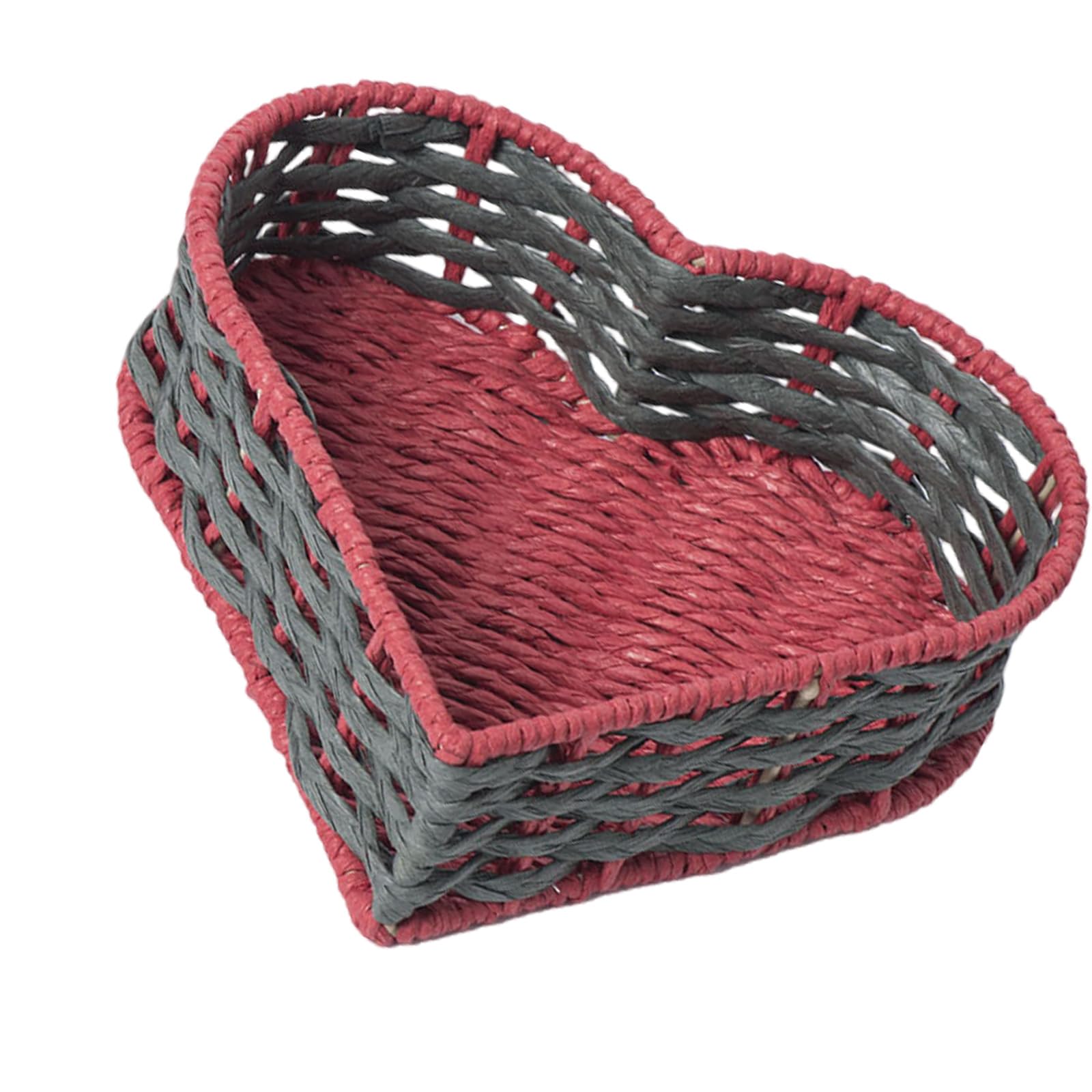 Spacious Faux Wicker Basket for Bread Snacks and Home Decoration Desktop Fruit and Vegetable Organiser Desk Tool Rustics Bread Basket